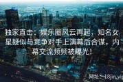 独家直击：娱乐圈风云再起，知名女星疑似与竞争对手上演幕后合谋，内幕交流频频被曝光！