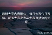 最新大赛内容聚焦：每日大赛今日赛程、反差大赛亮点与大赛直播全网追踪