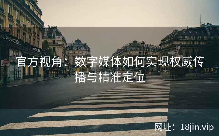 官方视角：数字媒体如何实现权威传播与精准定位