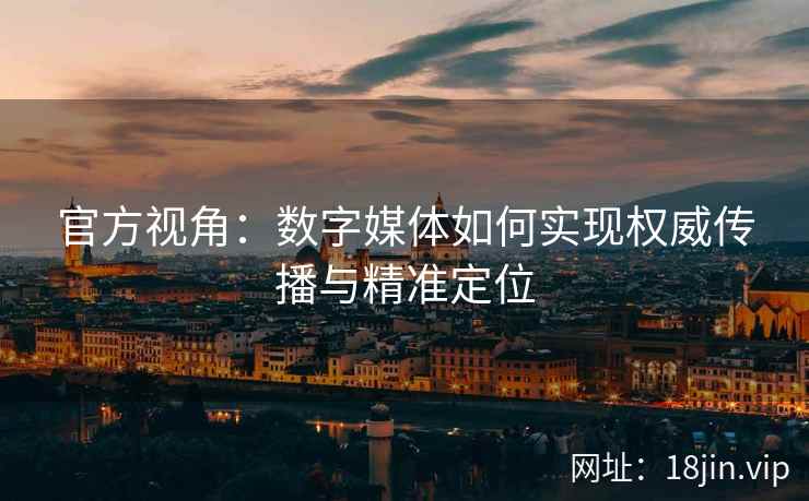 官方视角：数字媒体如何实现权威传播与精准定位