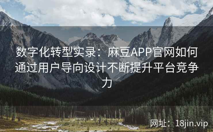 数字化转型实录：麻豆APP官网如何通过用户导向设计不断提升平台竞争力