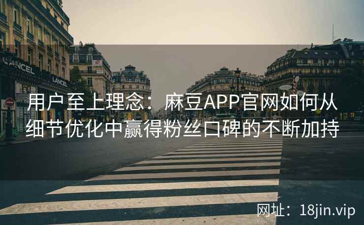 用户至上理念：麻豆APP官网如何从细节优化中赢得粉丝口碑的不断加持